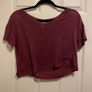 Maroon Patterned Crop